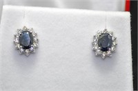 3.01ct Sapphire Princess Diana earrings