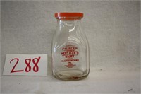 Hertzler's Dairy Etown PA Half Pint Milk Bottle