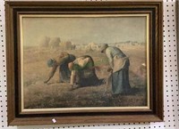 Framed art print on board " The Gleaners" by