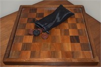 Handcrafted Vintage Solid Wood Checker Board