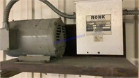 Ronk  rotary converter, single phase to 3 phase,