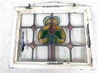 NO SHIPPING: VINTAGE stained glass, item is