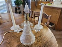 Electric Vintage Pattern Glass Candle Lamp