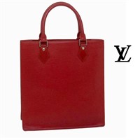 New Louis Vuitton Red Epi Sack Plat Tote