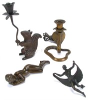 Group of Bronze Decorative Accessories