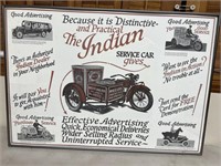 The Indian motorcycle advertising poster 22" x