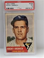 1953 Topps PSA 5 #229 (HN) Rocky Krsnich White Sox