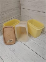 3 Tupperware containers 1 lid