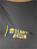 "Go Navy" License Plate and Flag