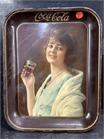 1923 FLAPPER GIRL COCA-COLA METAL TRAY