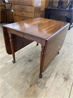 SOLID CHERRY QUEEN ANNE DROP LEAF TABLE