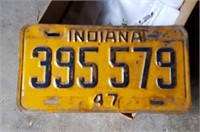 1947 Indiana license plate