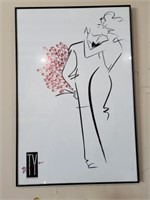 1988 TY WILSON "THE DATE" FRAMED PRINT 36" x 24"