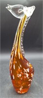 (H) Hand blown Glass Giraffe 14"t