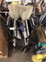 WHEEL CHAIR W/ FOOT RESTS, WALKER