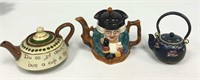 Three Collectible Teapots