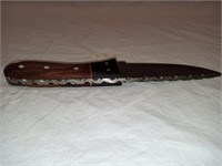 Demascus Knife with Leather Sheath