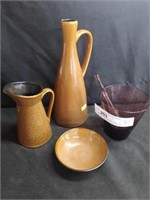 Modern Pottery Pitchers, Vases, etc.