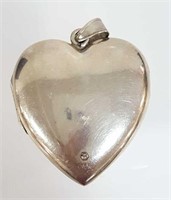 Large Sterling Silver Heart Locket
