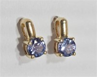 10K Yellow Gold Tanzanite earrings, Retail Price