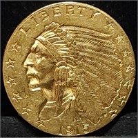 1923 $2.50 Indian Gold Quarter Eagle High Grade