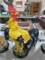 RESIN ROOSTER ON STAND