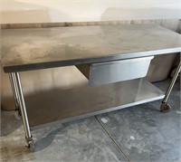 Heavy-duty stainless-steel worktable