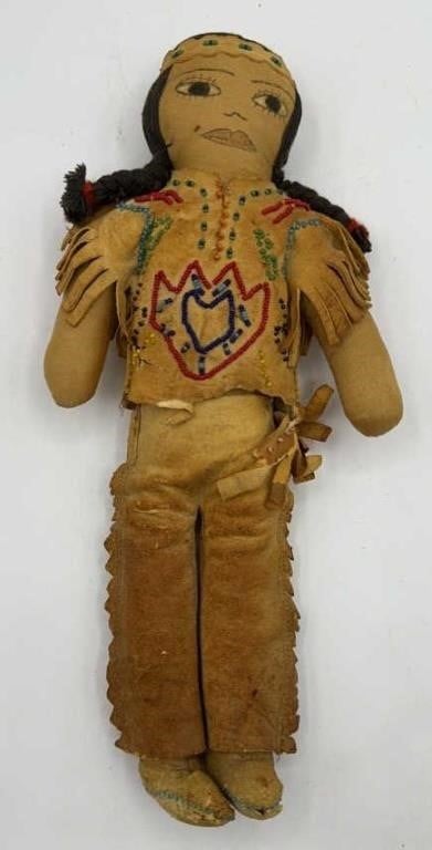Authentic VTG Native American Doll w/ Beaded