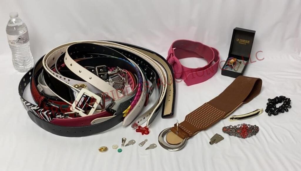 1980s Ladies Belts, Watch, Hair Barrettes & More!