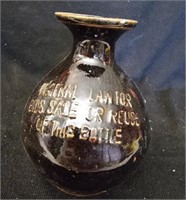 Collector pottery bottle