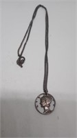 Mercury Dimes pendant with necklace