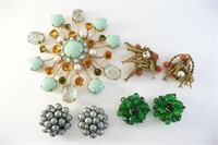 Large Brooch and Earrings