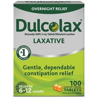 Dulcolax 100ct Tablets LaxativeConstipation Relief