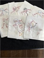 FULL SET OF EMBROIDERED DISH TOWELS