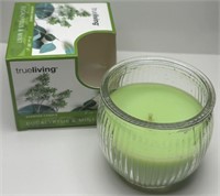 TrueLiving Glass Jar Candle Eucalyptus Mint 3oz