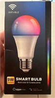 9W LED Smart WiFi Bulb MultiColor Syncs To Music