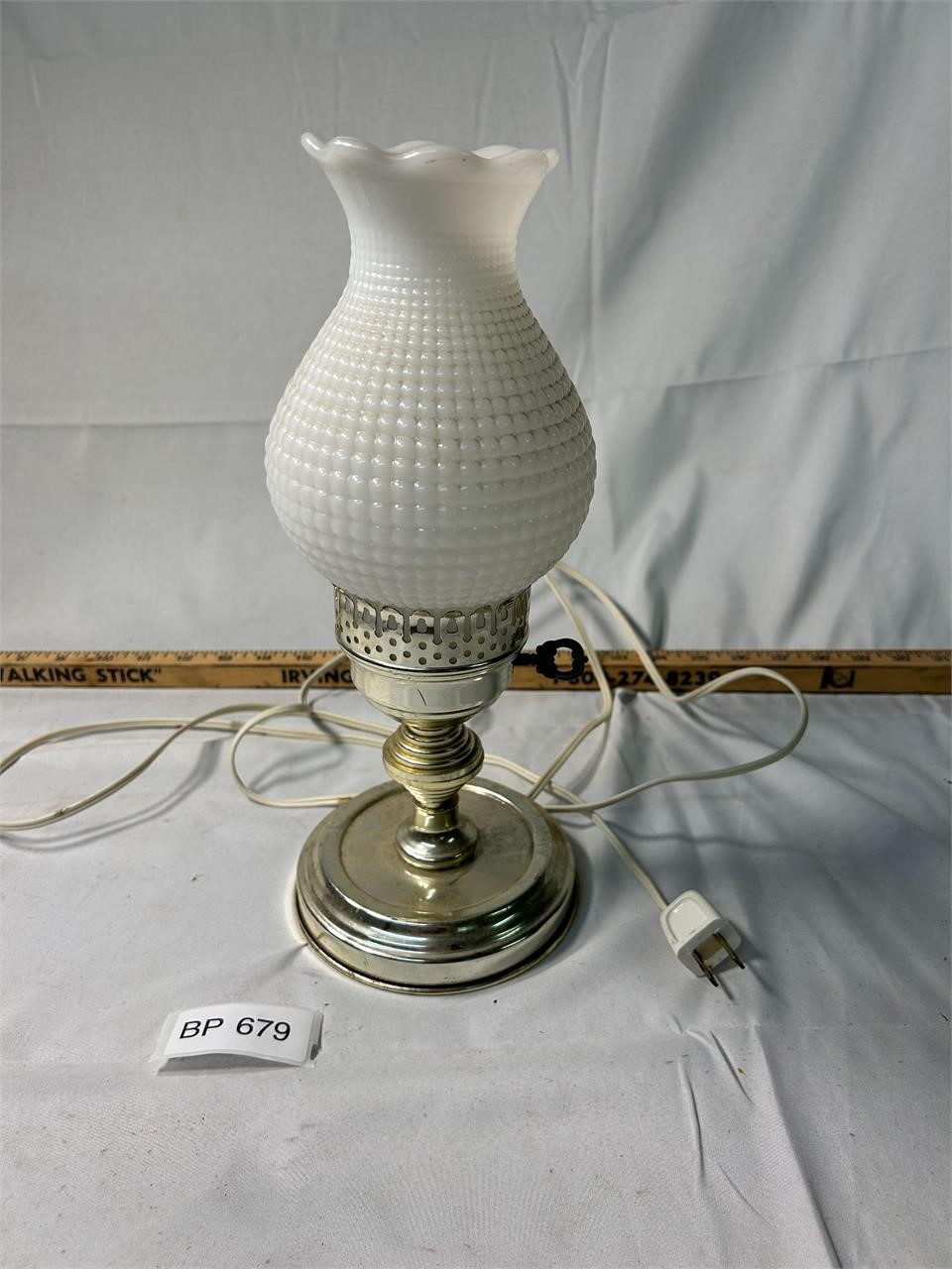 VTG Milk Glass Lamp