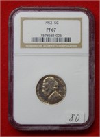 1952 Jefferson Nickel NGC PF67