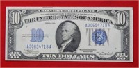 1934 $10 Silver Certificate - Crisp