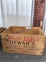 White Label whisky wood box