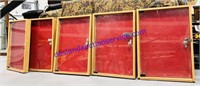 Lot of (5) Peg Board Display Cases - Some Need