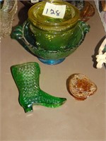 Collection of Fenton type & depression art Glass