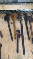 Lot of Antique pipe wrenches