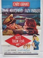 Kiss Them For Me 1957 Tri-Fold Poster/Cary Grant