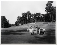 BABE RUTH, Golfing Vintage Image