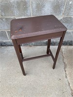 Small Wood End Table, 24T x 18”W x 12”D