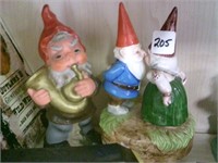 2 Gnome Figurines 6"