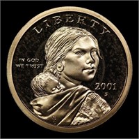 Proof 2001-s Sacagawea Dollar 1 Grades GEM++ Proof