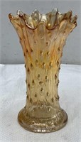 Carnival Glass Vase 7.5x4.5in