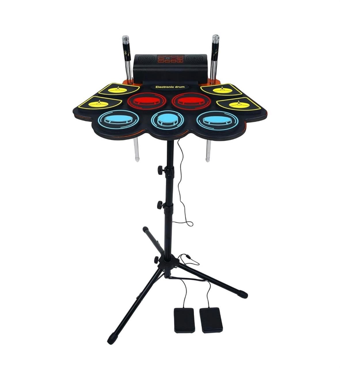 (9 Pads) Electronic Drum Set with Light Up